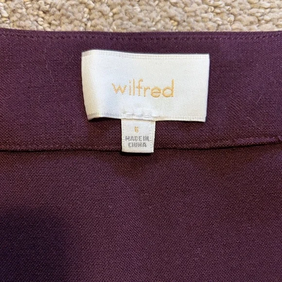 WILFRED Plum Wrap-Front Tulip Style Mini Skirt size small - Picture 5 of 8